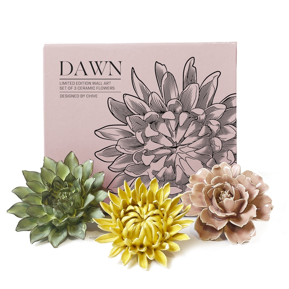 Chive Ceramic Flowers - Dawn
