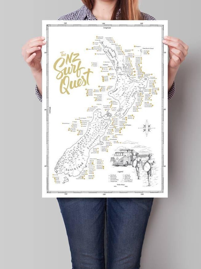 NZ Surf Quest Map