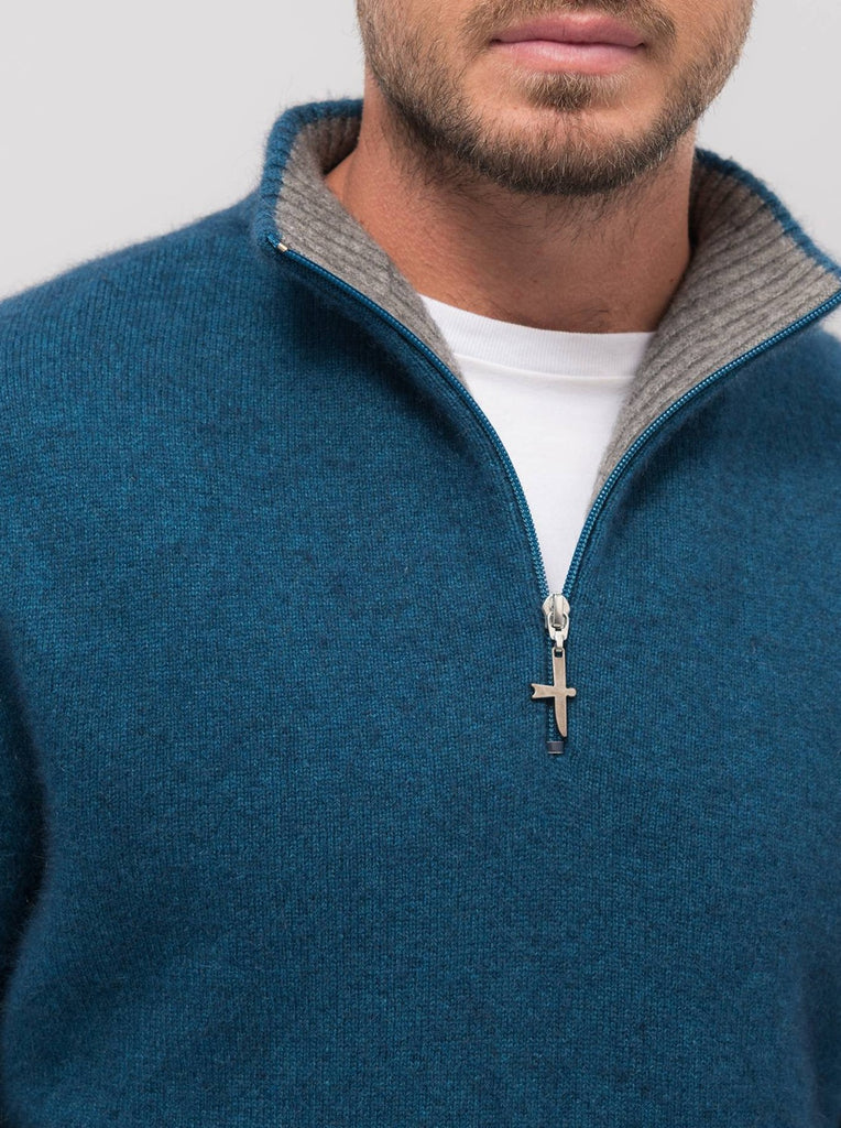 Untouched World Estuary Half Zip in Aegean/Shadow