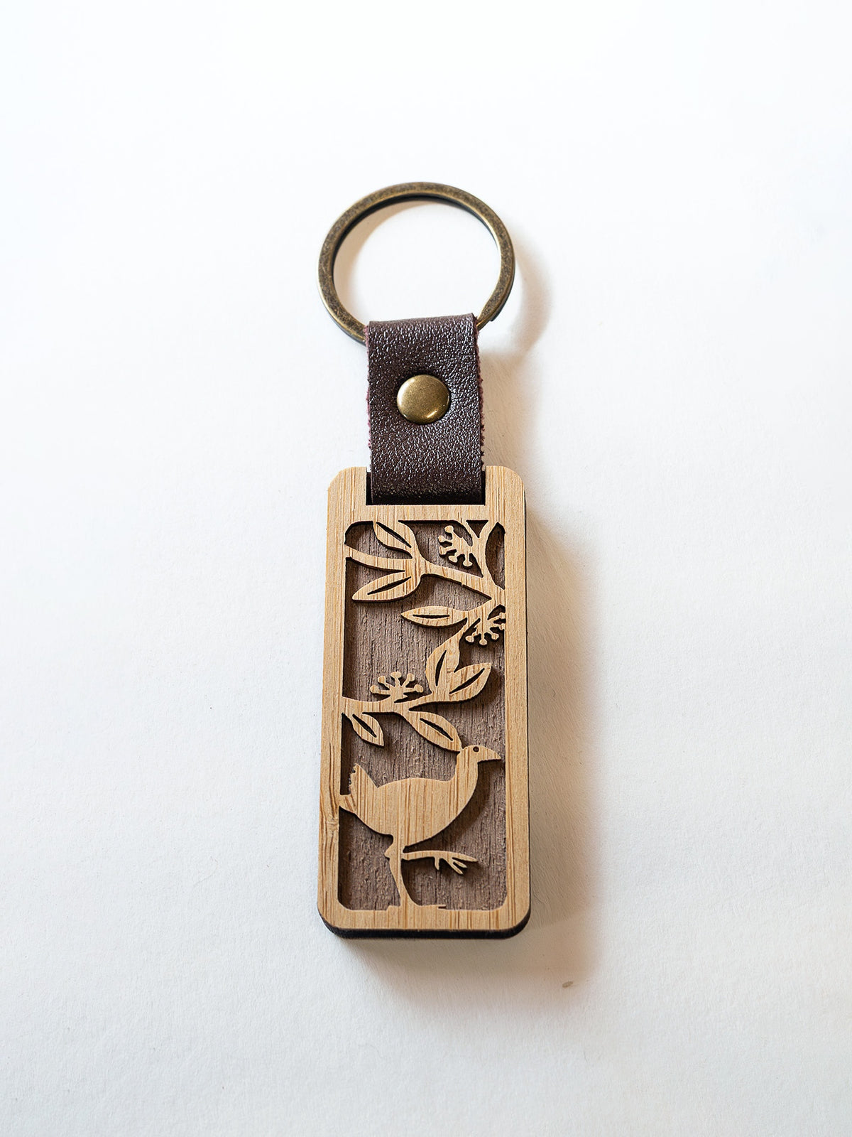 Bamboo Keyring - Pukeko – Clevedon Woolshed