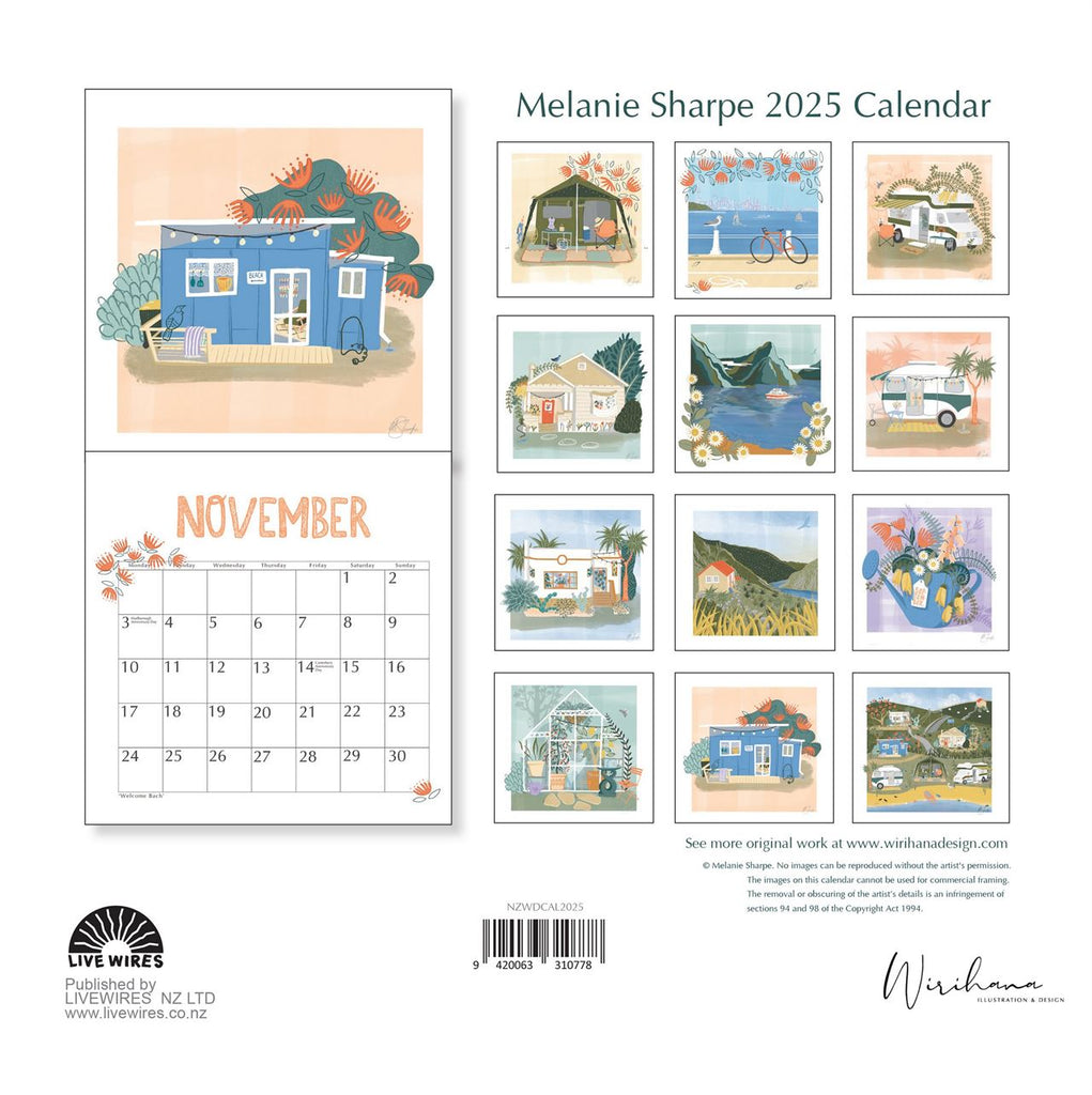 Melanie Sharpe 2025 Calendar Clevedon Woolshed