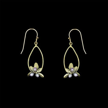 Michael Michaud Flowering Thyme Oval Drop Earrings
