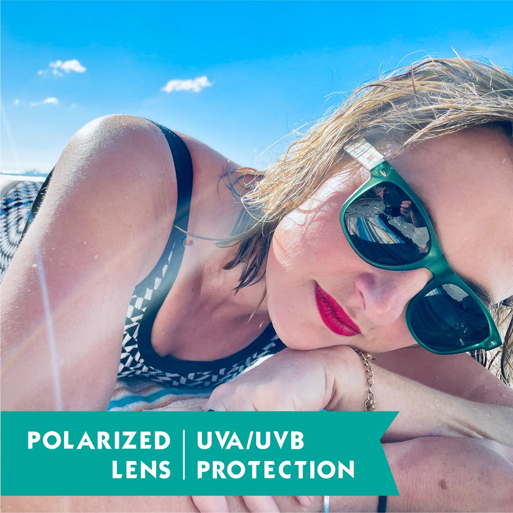 524 Wild Kiwi wooden Sunglasses - Dark Green