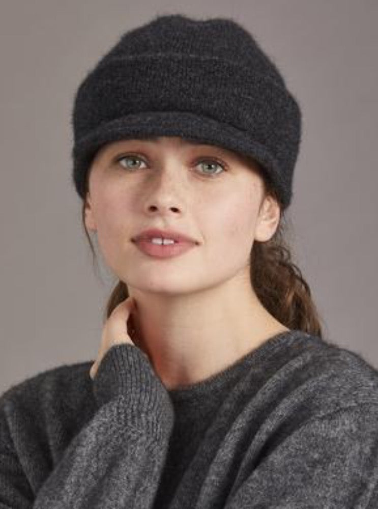 Soft Peaked Hat Charcoal