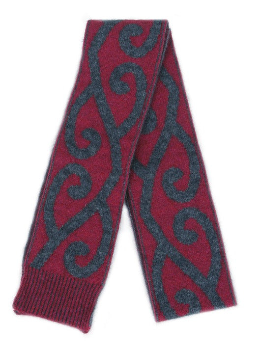 Lothlorian Aroha possum merino Scarf in Raspberry