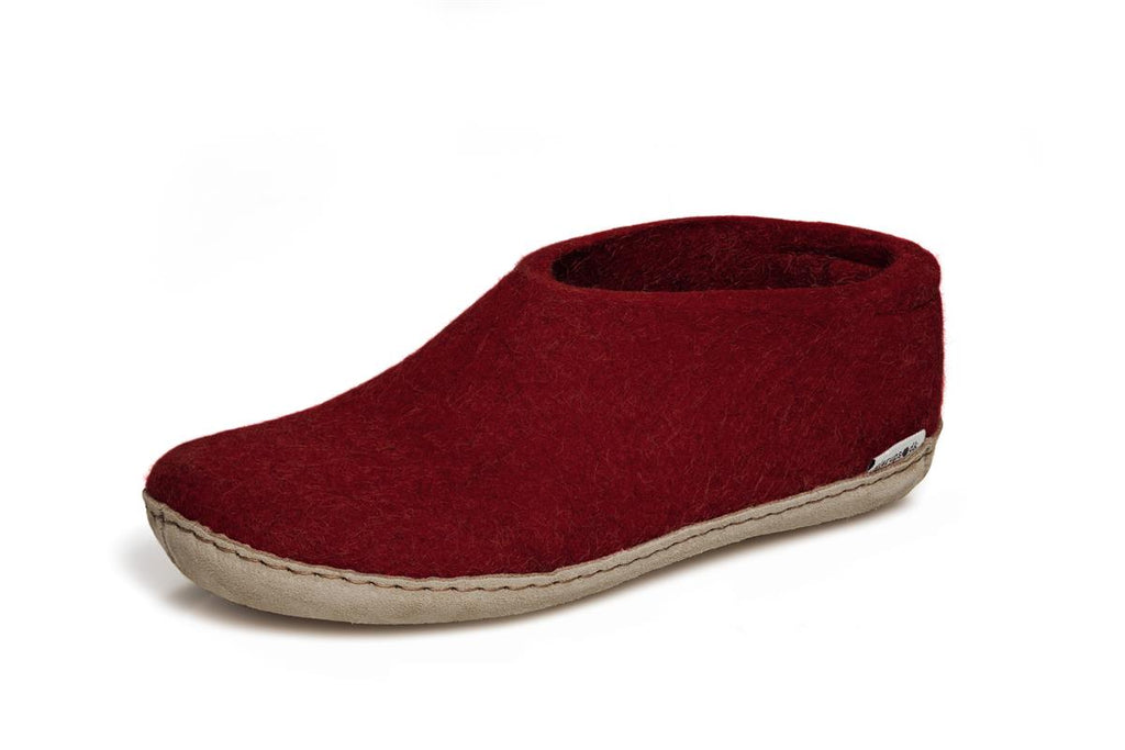 Glerups Leather Sole Shoe in Red