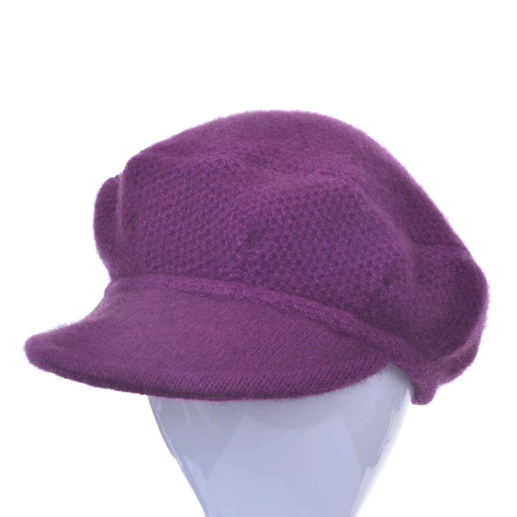Soft Peak Hat in Berry Possum Merino