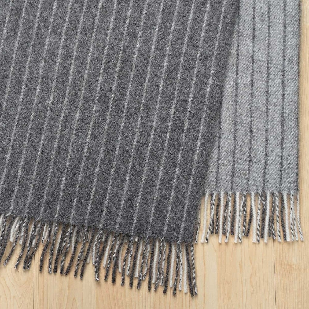 Weave Clyde Wool Throw Charcoal