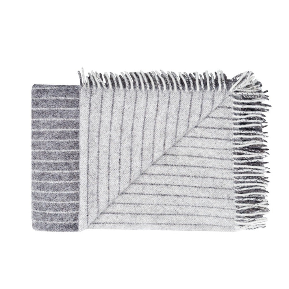 Weave Clyde Wool Throw Charcoal