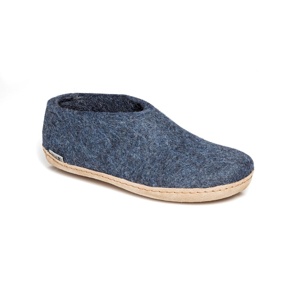 Glerups Leather Sole Shoe in Denim