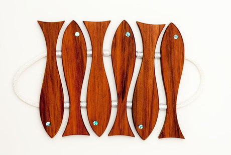 Six fish rimu pot stand