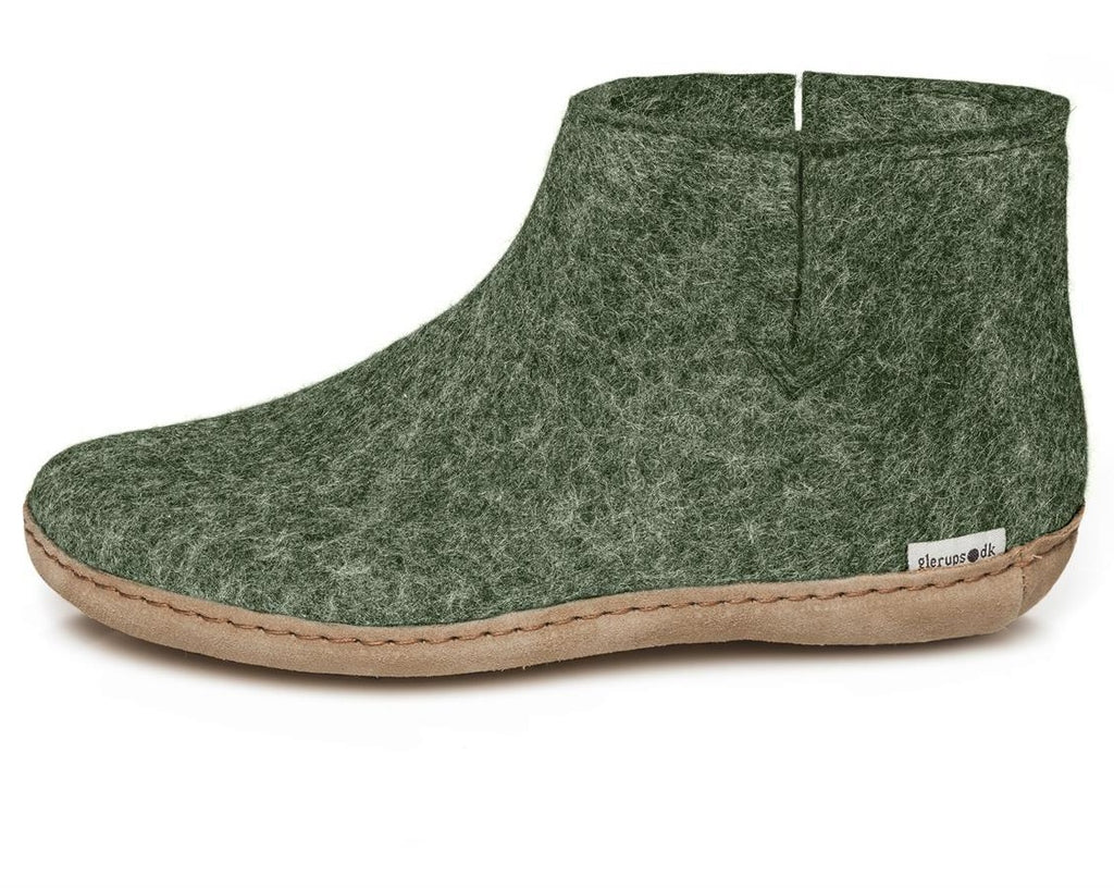 Glerups Leather Boot in Forest