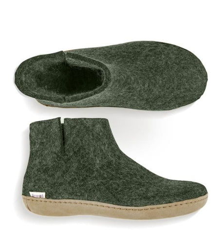 Glerups Leather sole boot in forest