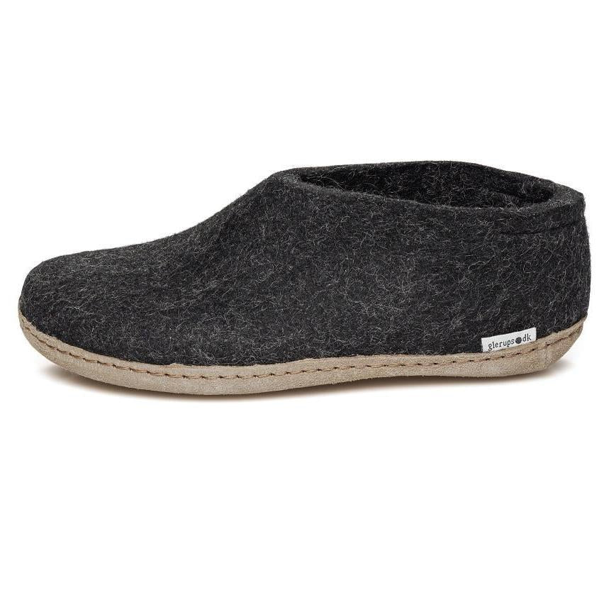 Glerups Leather Sole Shoe in Charcoal