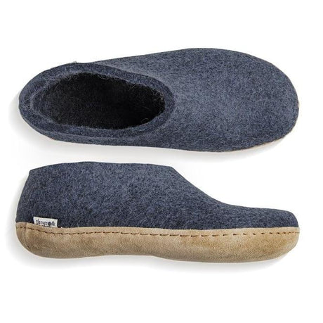 Glerups Leather Sole Shoe in Denim