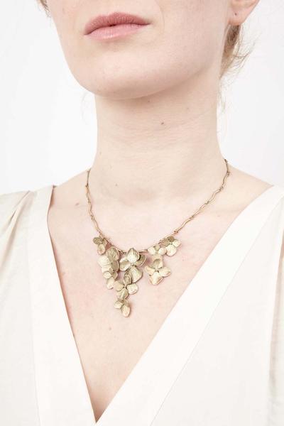 Michael Michaud Hydrangea Contour Necklace