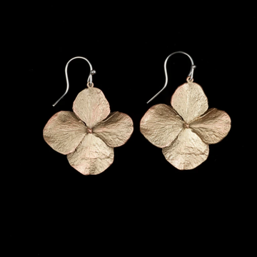 Michael Michaud Hydrangea Large Petal Wire Drop Earrings