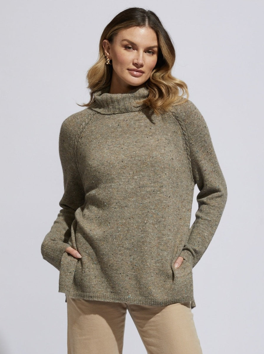Fleck Roll Neck Jumper in Autumn – Clevedon Woolshed