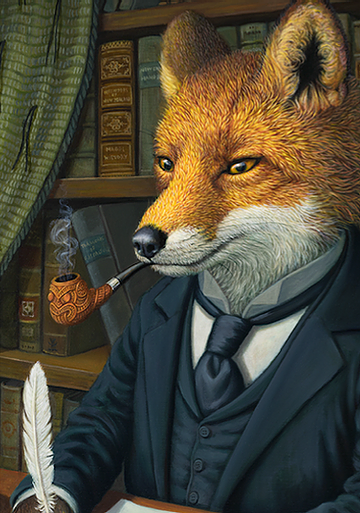 Lord Fox Greeting Card by Rieko