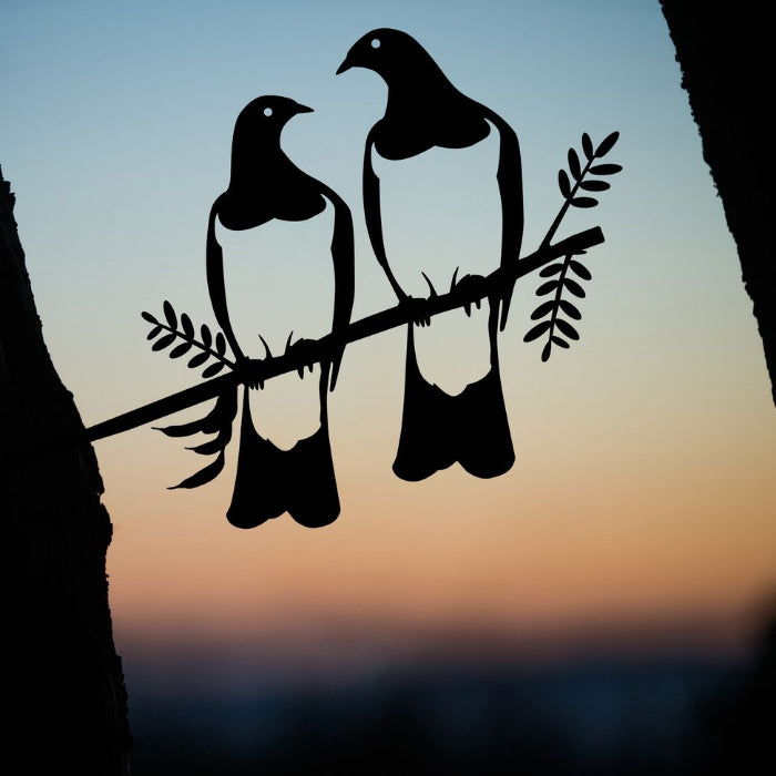 Pair of kereru Metalbirds NZ