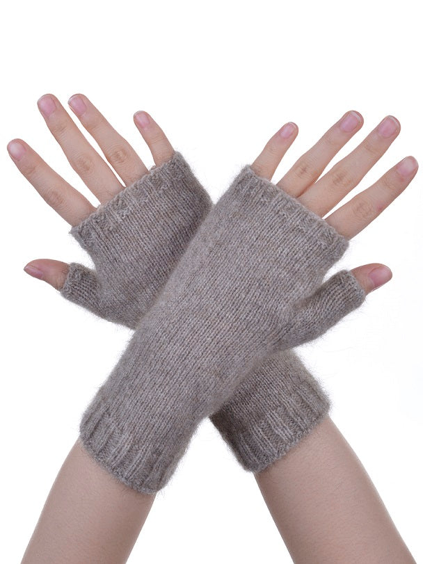 Mocha Possum Merino Short Glovelet by McDonald Knitwear