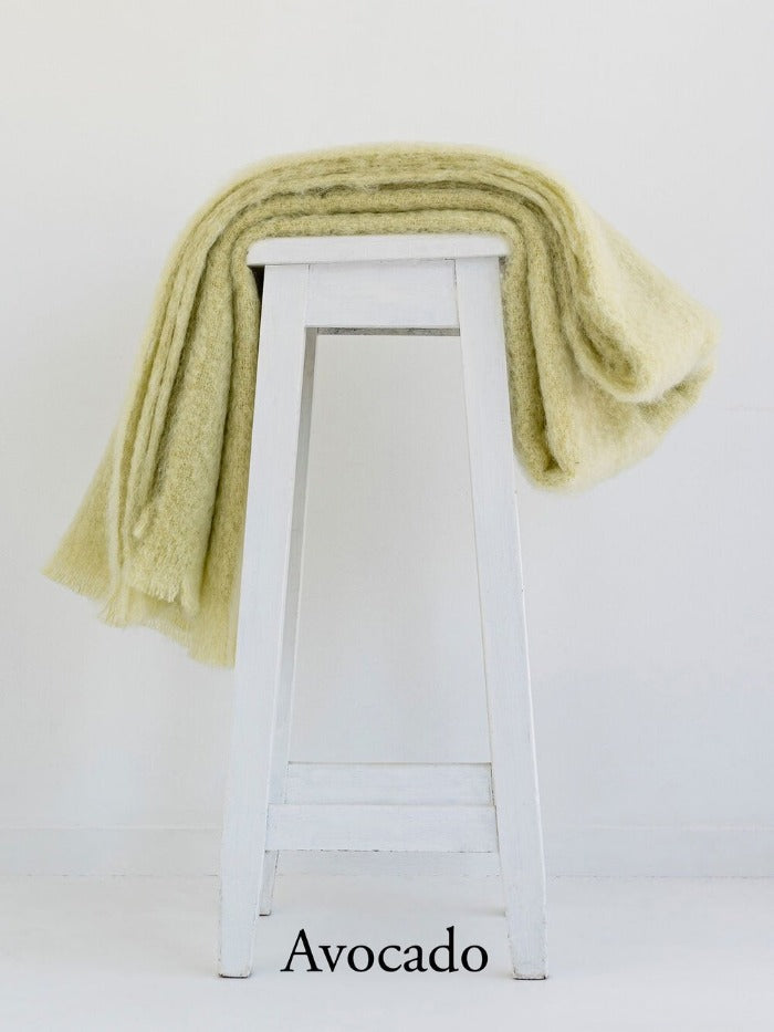 Mohair Knee Throw - Avocado