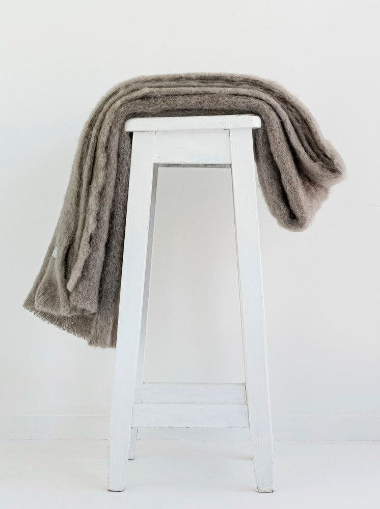 Mohair Knee Throw in Manuka