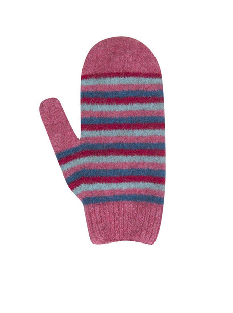 Nativeworld Child's Striped Mittens NX708 Raspberry