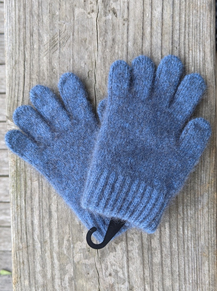 Kids Possum merino gloves in Light Blue