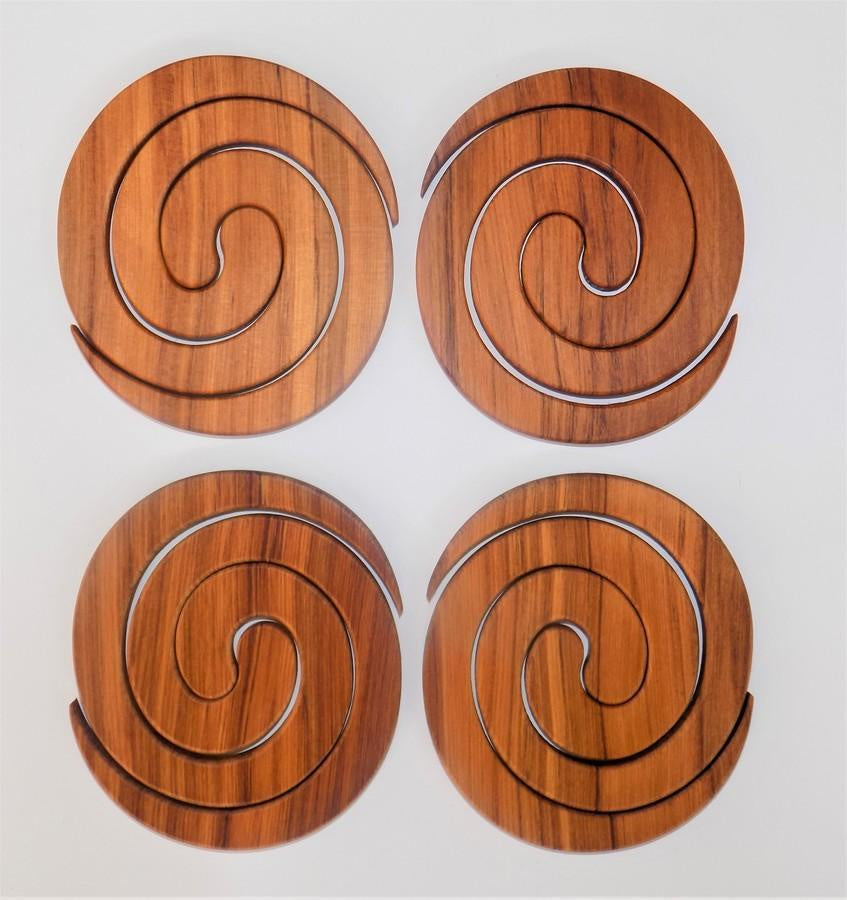Romeyn rimu spiral coasters made from nz native timber