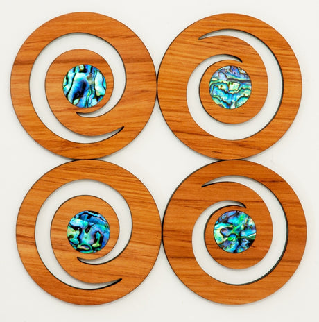 Magnetic rimu coasters