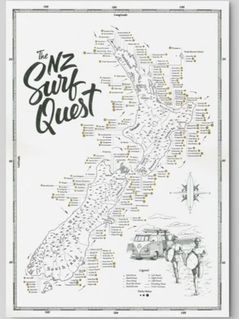 NZ Surf Quest Map