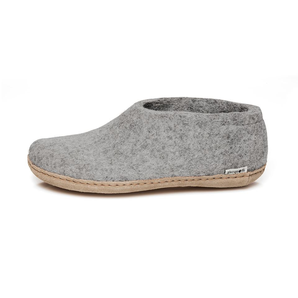 Glerups Leather Sole Shoe in Grey