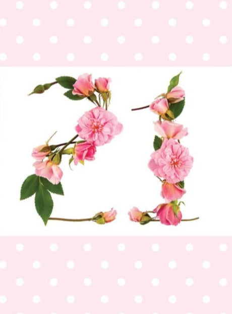 21st Birthday Card Petal & Pins