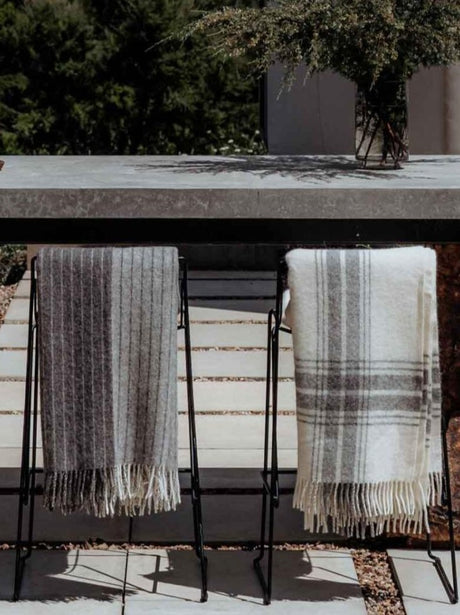 Weave Clyde Wool Throw Charcoal