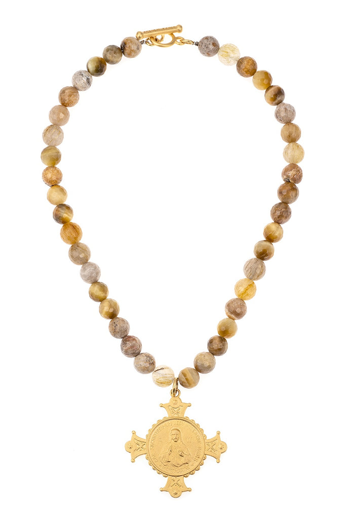 French Kande Soleil Necklace with Adoration Medallion3